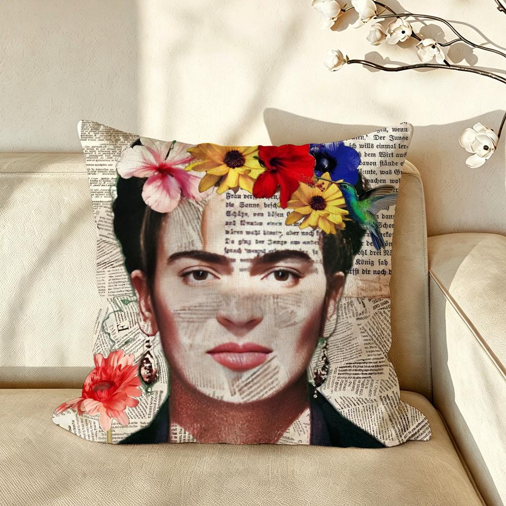 Artist FFrida KKahlo Cushion Cover Pillow Case Antidustmite Pillowcase Silky Short Plush Sofa Cushion Cover hot