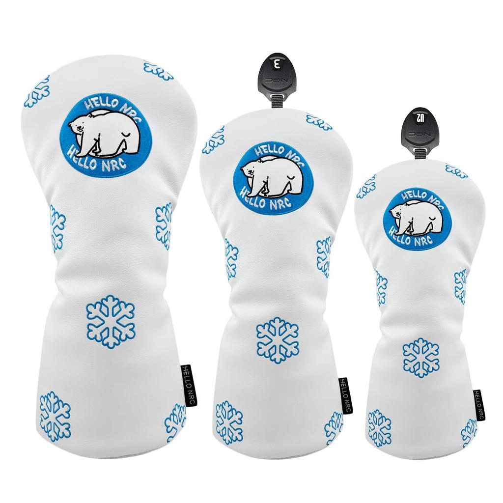 Polar Bear Golf Headcover for Drivers and UTs (440cc, 460cc), Woods, Utilities,