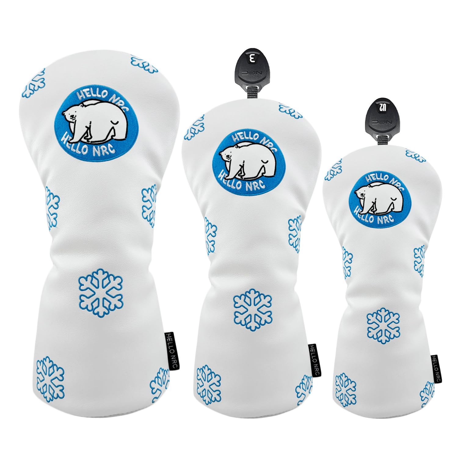 

Polar Bear Golf Headcover for Drivers and UTs (440cc, 460cc), Woods, Utilities, белый