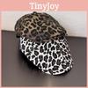 Print Leopard Brim Hat With Cotton And Polyester Blend For Wear Allseason