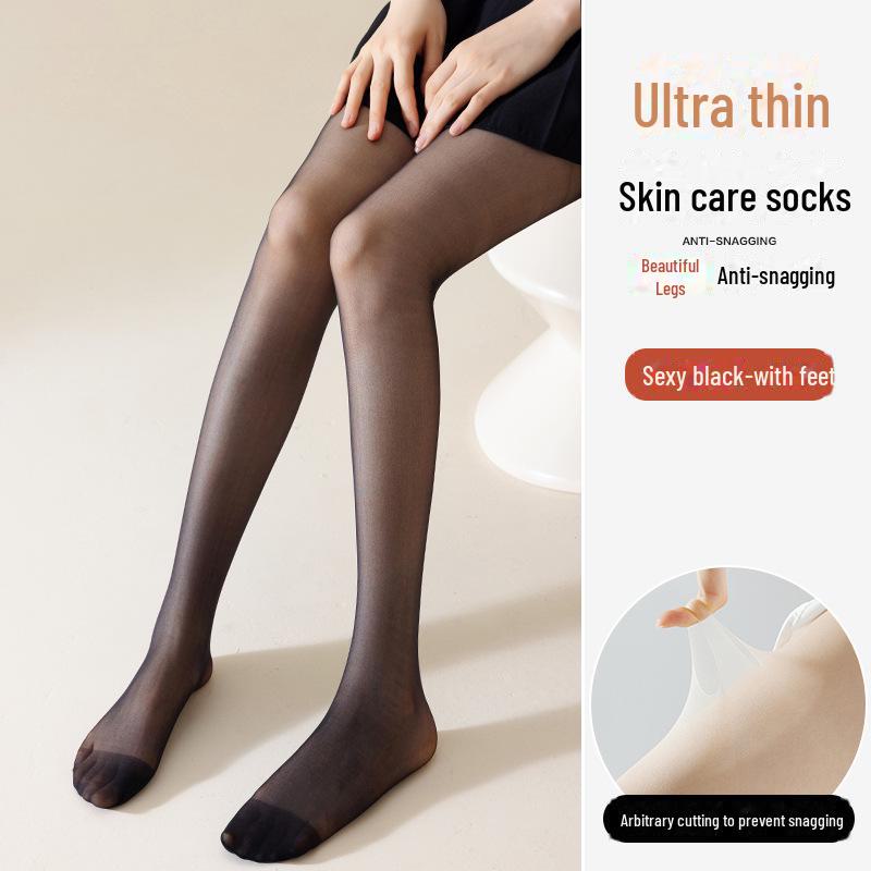 

Женские прочные прозрачные колготки большого размера с открытым носком и защитой от зацепов — летний стиль, без заниженной резинки, телесного цвета. Plus Size (recommended 120-260 jin)