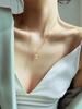 Bamboo Pendant Necklace Female Collarbone Chain, Trendy Cold Wind Neck Chain, Simple Temperament Design Necklace