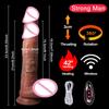 Vibrátor pro ženy Big Realistic Thrusting Dildo Přísavka na dálkový ovladač Real Penis Dildo Teleskopické rotační vyhřívané sexuální hračky