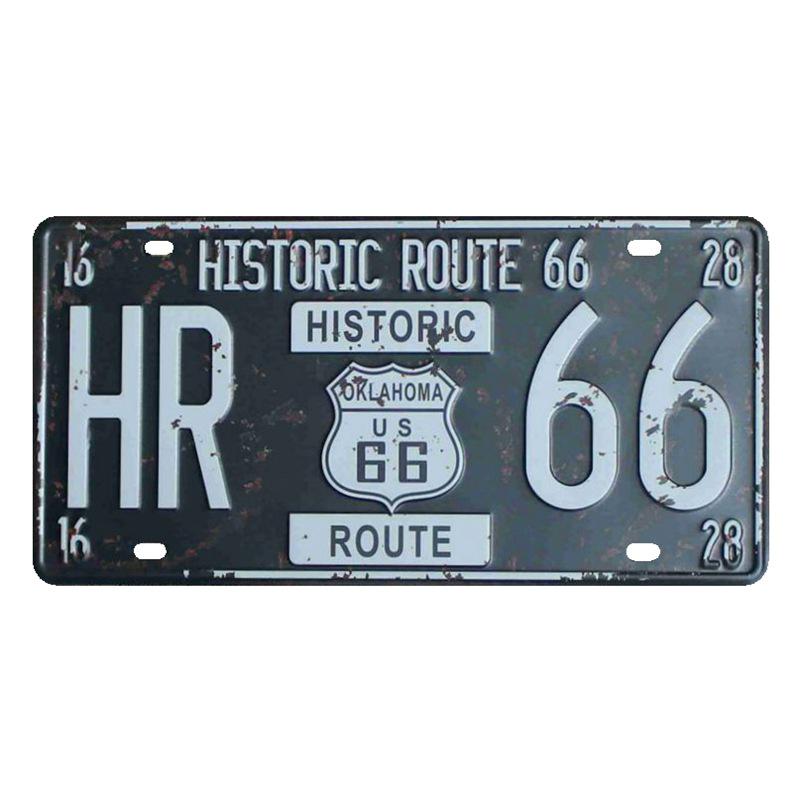 Route 66 Tin Sign for Home, Bedroom, or Bar Decor