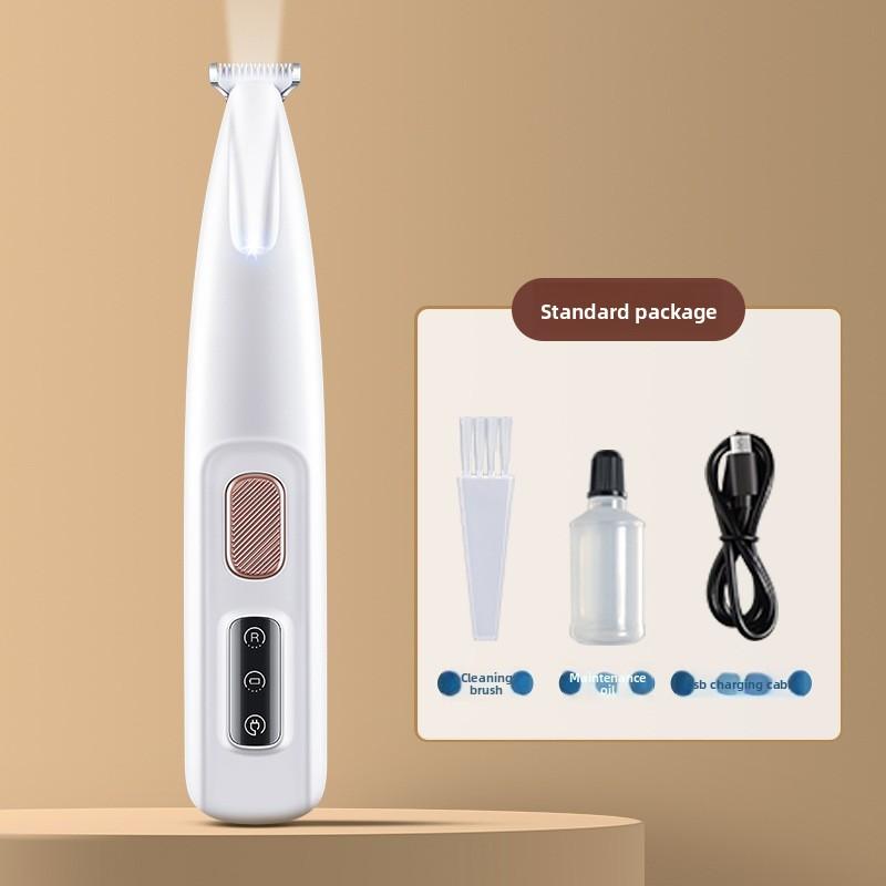Waterproof LED Light Dog and Cat Foot Hair Trimmer, Pet Foot Hair Trimmer, Rechargeable Electric Clipper with Light for Dog Hair Trimming