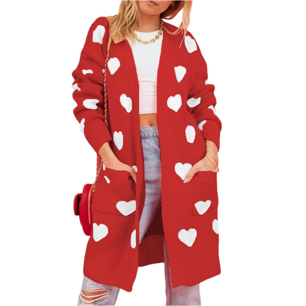 Women's Knitted Cardigan Loose, Large-sized, Laid-back Style Knitted Cardigan Sweater Coat