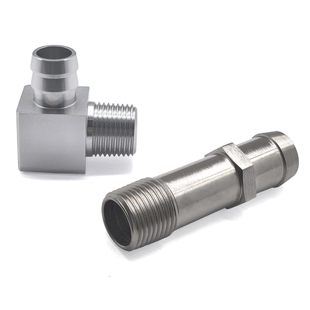 Heater Hose Adapter Kit 3/4" Pump 5/8" Intake For Chevy For SBC V8 Engines, Includes Straight And 90 Degree Pieces