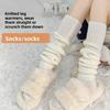 Female Autumn and Winter Warm Solid Color Knit All Build Thin Legs Pile Pile Sock