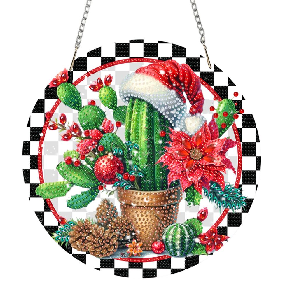 Acryl 2D/Flach DIY Weihnachten Sonderform Hängende Diamond Art Kits Diamant Malerei Set Strass Diamantkunst Fensteranhänger