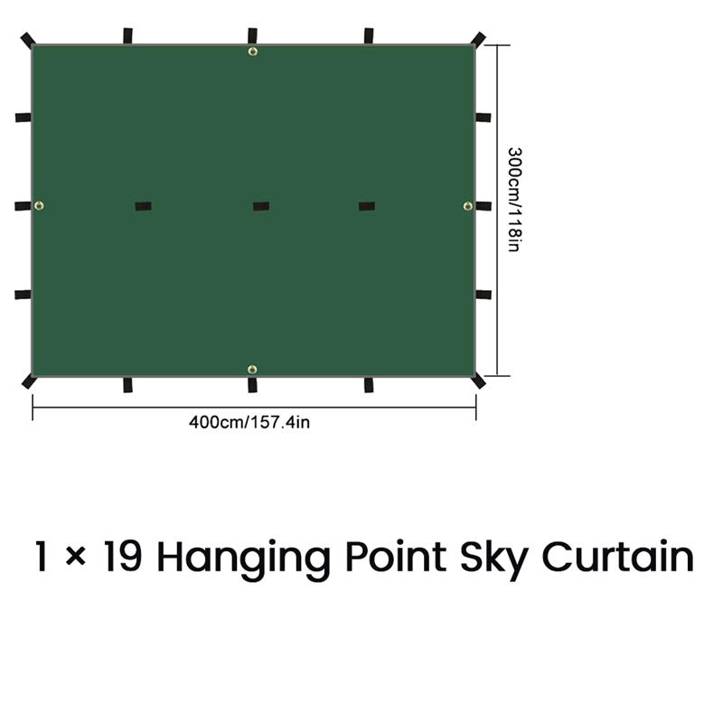 T02C!Outdoor Awning Tarp Waterproof Camping Beach Sunshade Shelter Shade Rain Fly Tent