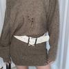 Square Buckle Wide Belt Jeans Decor Trouser Decoration Elegant Pu Waistbands  Daily