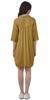 Moomaya Short Collar Rayon Dress Embroidered Tunic Mini Dress Women Swing