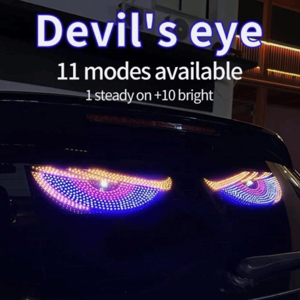 LED Display Animated Car Truck Eye Cool Truck Devil's Eye Light Front and Rear Windshield