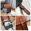 New Fashion Trendy PU Leather Double Backpack, Casual Versatile Retro Backpack, Shaped Women's Backpack