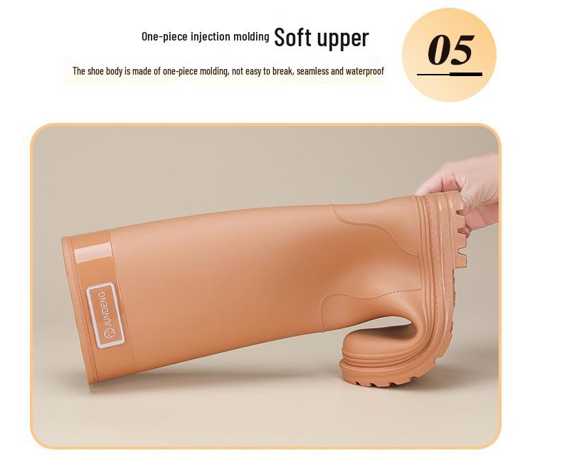 2026 Stylish Women's Waterproof High-Top Non-Slip Rubber Rain Boots – Versatile and Casual.