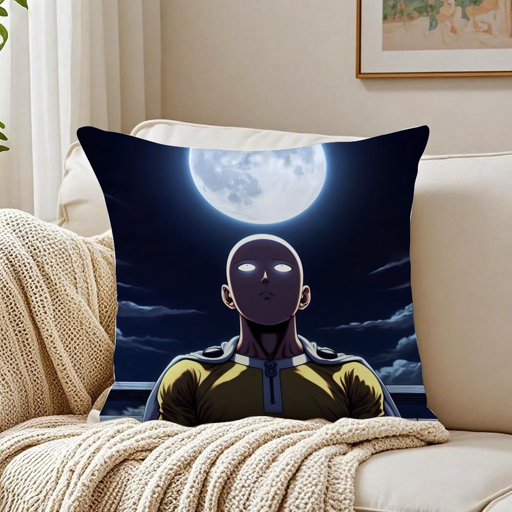Anime Action OOne Punch MMan Cushion Cover Pillowcase Antidustmite Living Room Sofa Decor Cushion Room