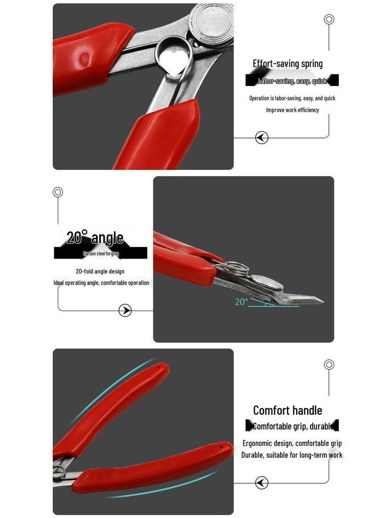 Elektronische Seitenschneider - Edelstahldrahtschneider mit 170 mm Seitenschneiderdesign für DIY-Projekte