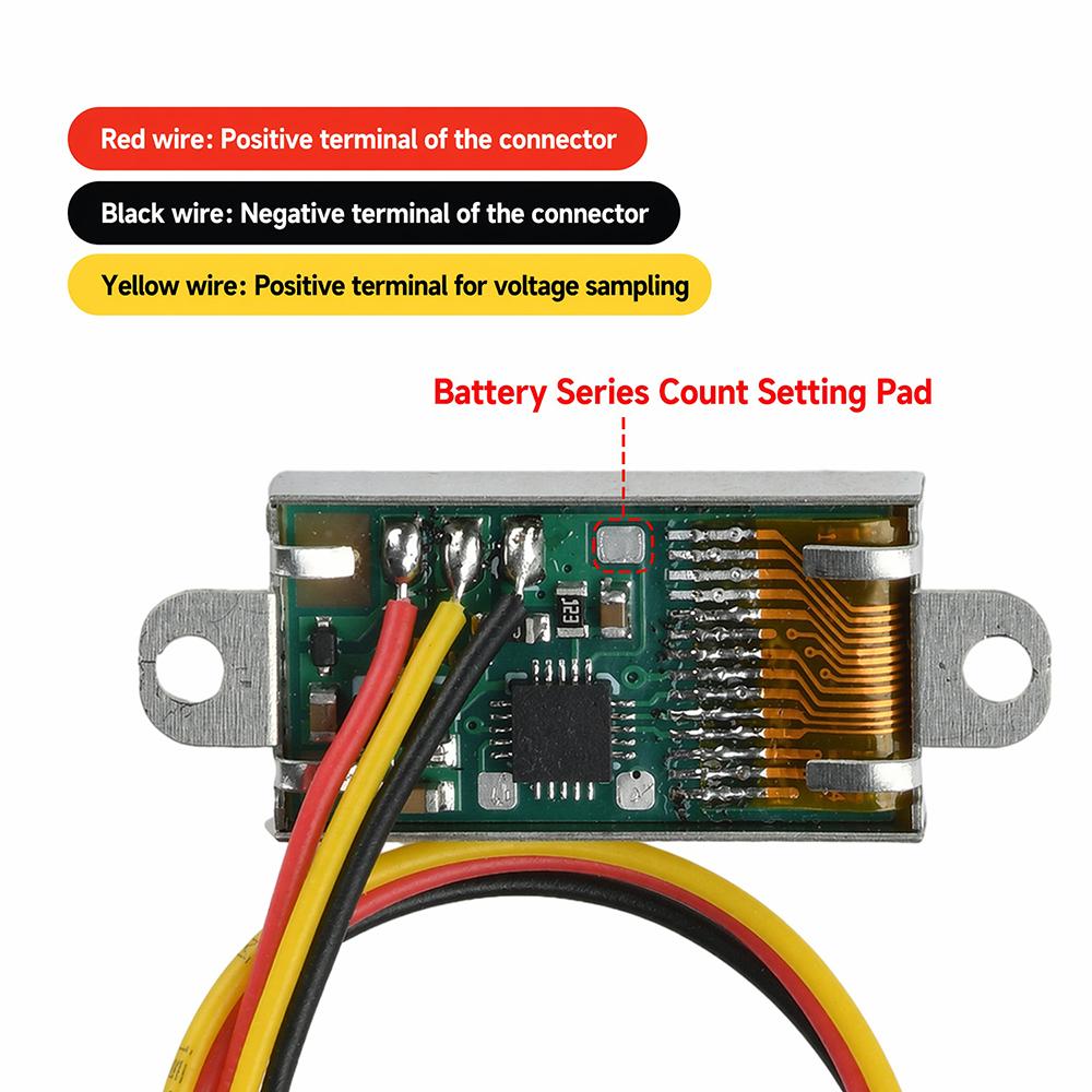 DC 1-11V 1.1"Inch Mini Digital Voltmeter Battery Capacity Indicator 1-6S Battery Level Display Voltage Meter Tester