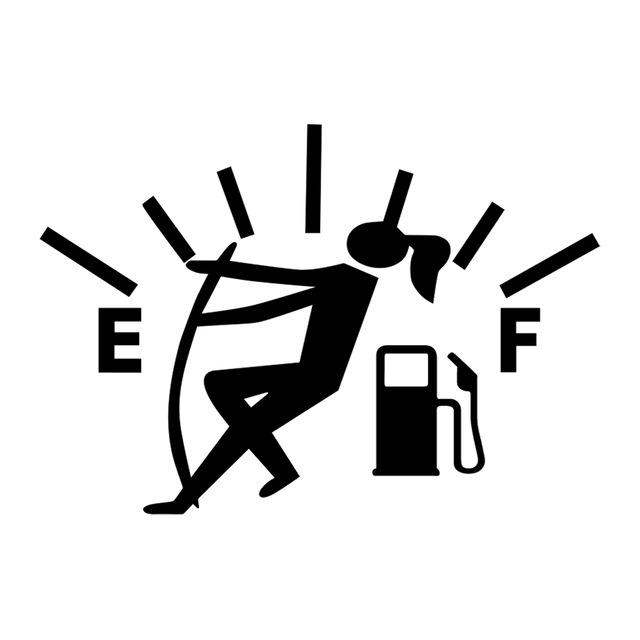 Funny Car Sticker Pull Fuel Tank Pointer To Go All Out  Reflective Vinyl Car Sticker Decal DIY Adhesive Car Styling Accessories