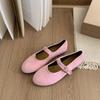 Fashion Shoes for Woman Flats Round Toe Casual Female  Candy Color Retro Mary Jane Shoes New Autumn Solid Flat Bottom Shallow Mouth Flat