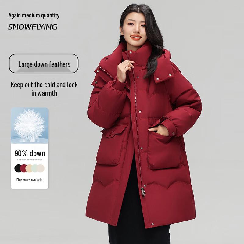 Snow Flying Women's Mid-Length Duck Down Jacket X40149324F