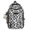 New Harajuku Cow Leopard Print Backpack, Light Make-up Class for Junior High School Students, and Large-capacity Backpack.