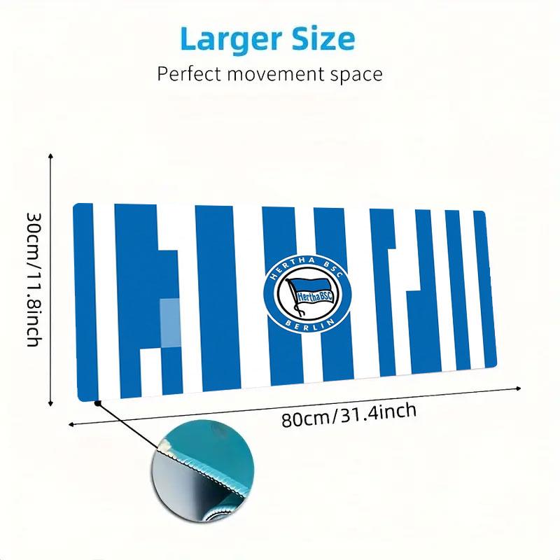 Hertha BSC Large Size Mouse Pad Large Gaming Table Cushion Non-slip Laptop Tablet Big Mousepad XXL Mat Mini PC Playmat With Lock edge