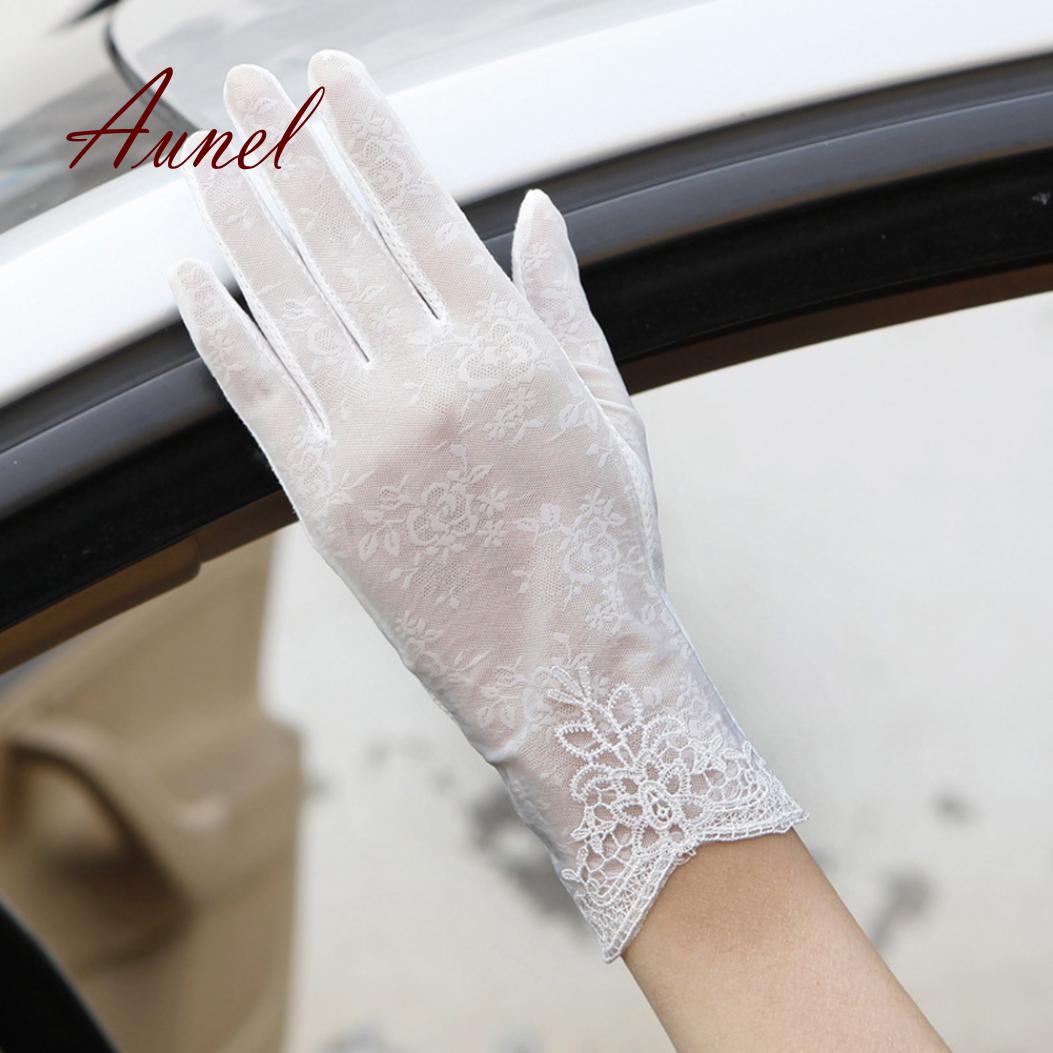 

Дамы Мода Мороженое Цветок Анти-УФ Противоскользящее Вождение Экрантач Перчатки