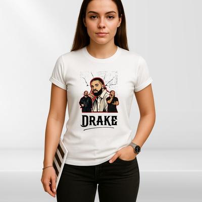 Drake Bootleg T-Shirt, Vintage Rap Hip Hop Tee Drake, Übergroße schwere Baumwolle