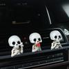 Skull Car Vent Clip Air Freshener Halloween Vehicle Decoration Resin Vent Clips Skull Air Freshener For Car Truck RV Van Home