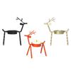 Iron Metal Christmas Reindeer Tealight Holders Elegant Tea Light Candle Holders  Desktop