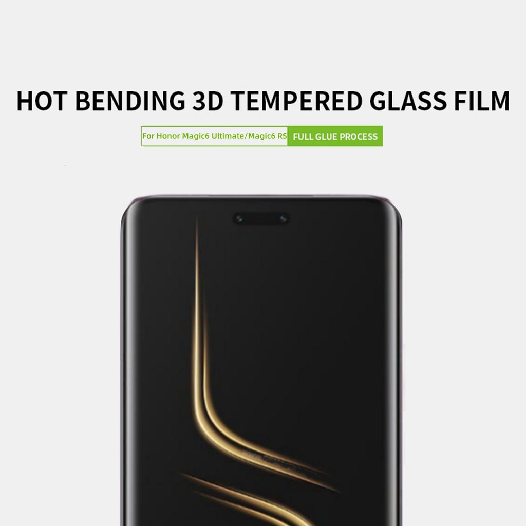 PINWUYO For Honor Magic6 Ultimate 5G/Magic6 RSR Porsche Design 5G Screen Protector 3D Hot Bending Ultra Clear Tempered Glass Film