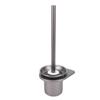 Toilet Brush with Storage Holder Wall Mounted Aluminum Alloy Long Handle Toilet Scrubber for Home