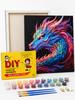 Painting by Numbers with Frame Pictures for Painting Colorful Dragon 50x40