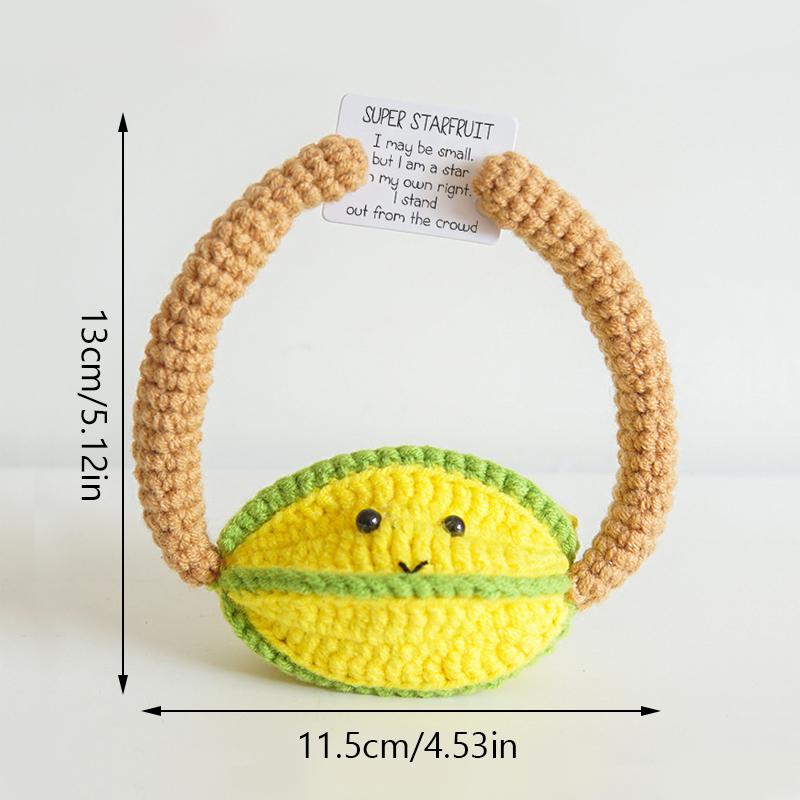1PC Handmade Crochet Fruit Ornament Cute Cartoon Artificial Fruit and Vegetable