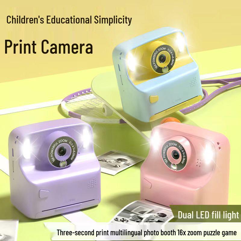 Portable Children's Educational Instant Print Camera - High-Definition Digital Photos