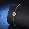 Moissanite Snowflake Bracelet: Women's S925 Silver Hexagram with One-Carat Stone, Exquisite Craftsmanship.