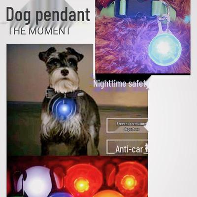 LED Pet Pendant: Anti-Lost Flashing Light & Dog Bell for Night Walking