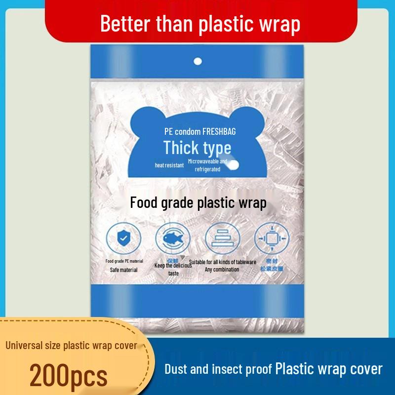 Einweg Elastische Lebensmittelverpackungsabdeckungen - Lebensmittelgeeignete Frischhaltefolie Schüsselkappen