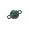 ZHUKOU 6MM Brass Inlaid Zircon Round Magnet Connection Buckle Bead Water Diamond Pendant Jewelry Making Buckle Accessories:VK265