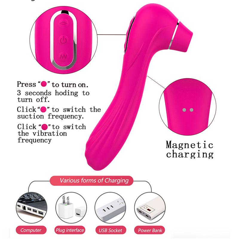 Clit Suck Vibrator Nipple Sucking Clitoris Stimulator for Women Oral Sex Erotic Masturbator Sex Toy G-Spot Vibrator for Couple Adult