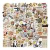 100PCS Cartoon Retro Old Time Graffiti Stickers Decorative Luggage Notebook Diy Waterproof Stationery Stickers