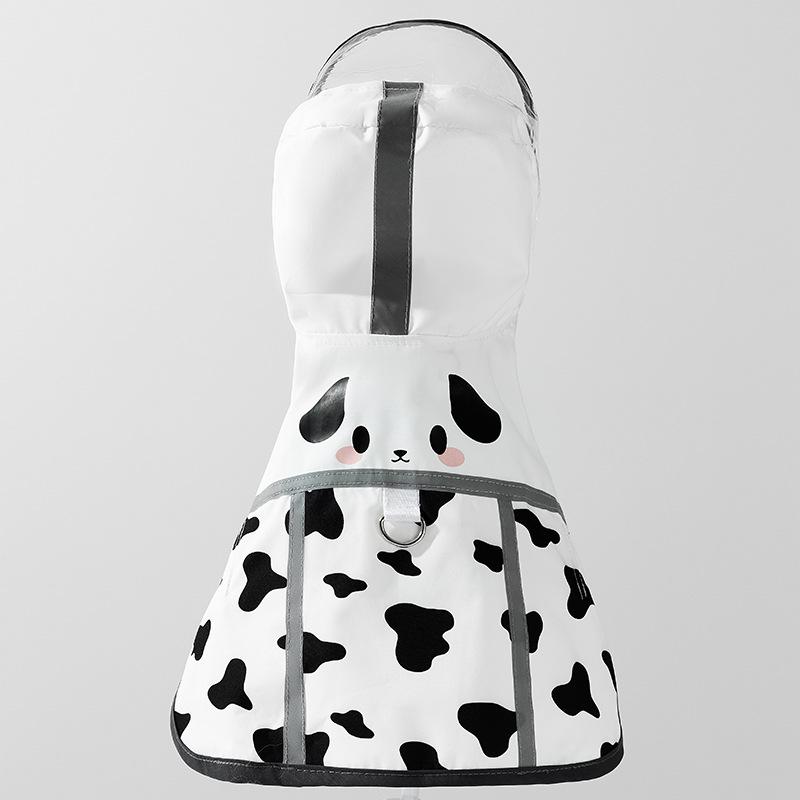 Four-Legged Dinosaur Dog Raincoat with 3D Tail – Waterproof for Medium & Large Breeds