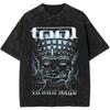 Heavy Metal Rock Band Short Sleeve Punk Style Print Cotton Short Sleeve Retro Top T-shirt Casual Loose Street Wear Unisex