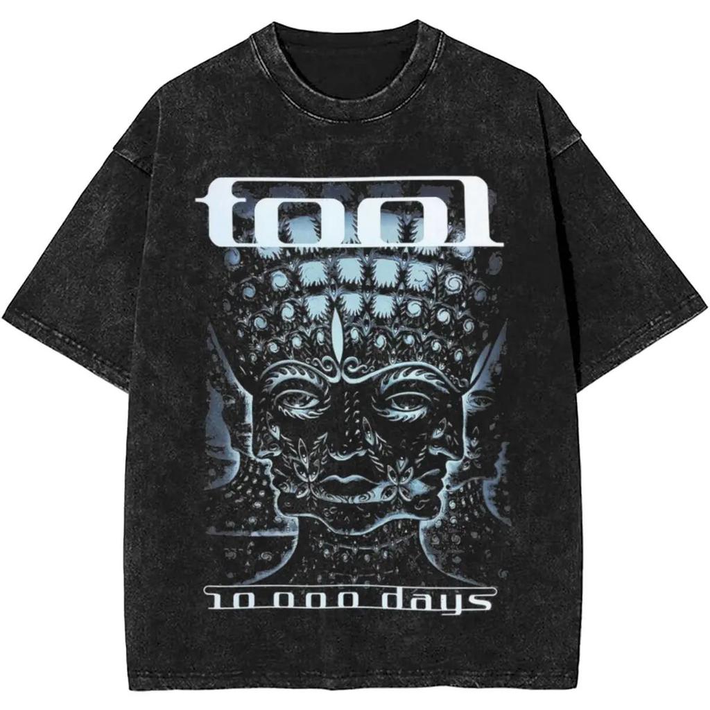 Heavy Metal Rock Band Short Sleeve Punk Style Print Cotton Short Sleeve Retro Top T-shirt Casual Loose Street Wear Unisex