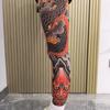 1pc Japanese Style Tattoo Socks Breathable Full Leg Socking Bodhidharma Men Sun-proof Socks  Riding