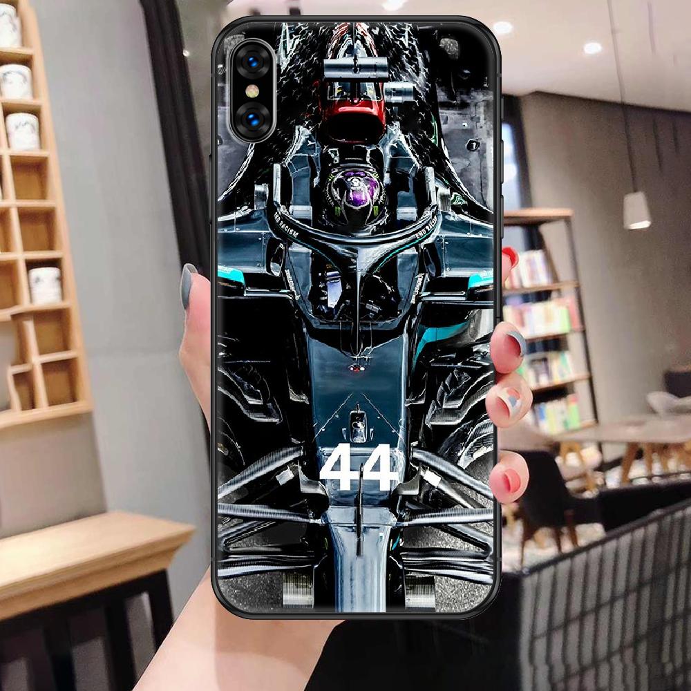 Racing Racer Lewis Hamilton 44 Phone Case Cover Hull For Iphone 5 5s Se 2 6 6s 7 8 12 Mini Plus X XS XR 11 PRO MAX Black