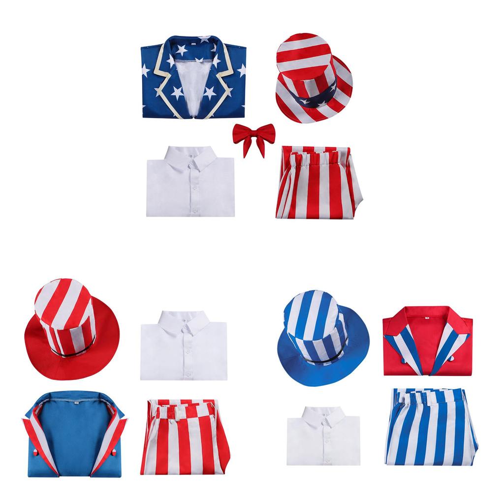 The Purge Cosplay Costume Uncle Sam Independence Day Performance Wear For Halloween Party