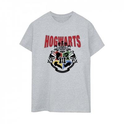 Womens/Ladies Hogwarts Emblem Cotton Boyfriend T-Shirt