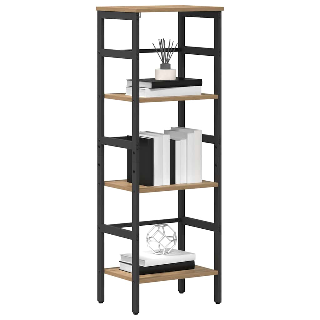 Artisan Oak Bookshelf 40 X 29.5 X 115 Cm Particleboard